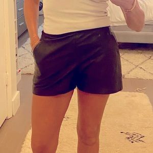 Trina Turk Leather Shorts with pockets